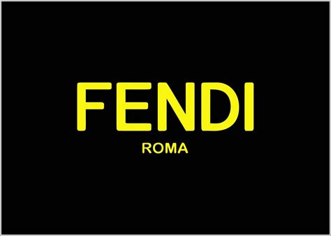 fendi black yellow font logo